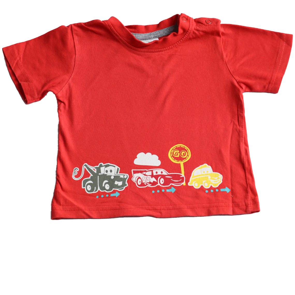 Disney Cars t-shirt in maat 86. Stoere shirt voor jongens en meiden shirt voor de kleine Disney fans of voor de stoere auto liefhebbers.