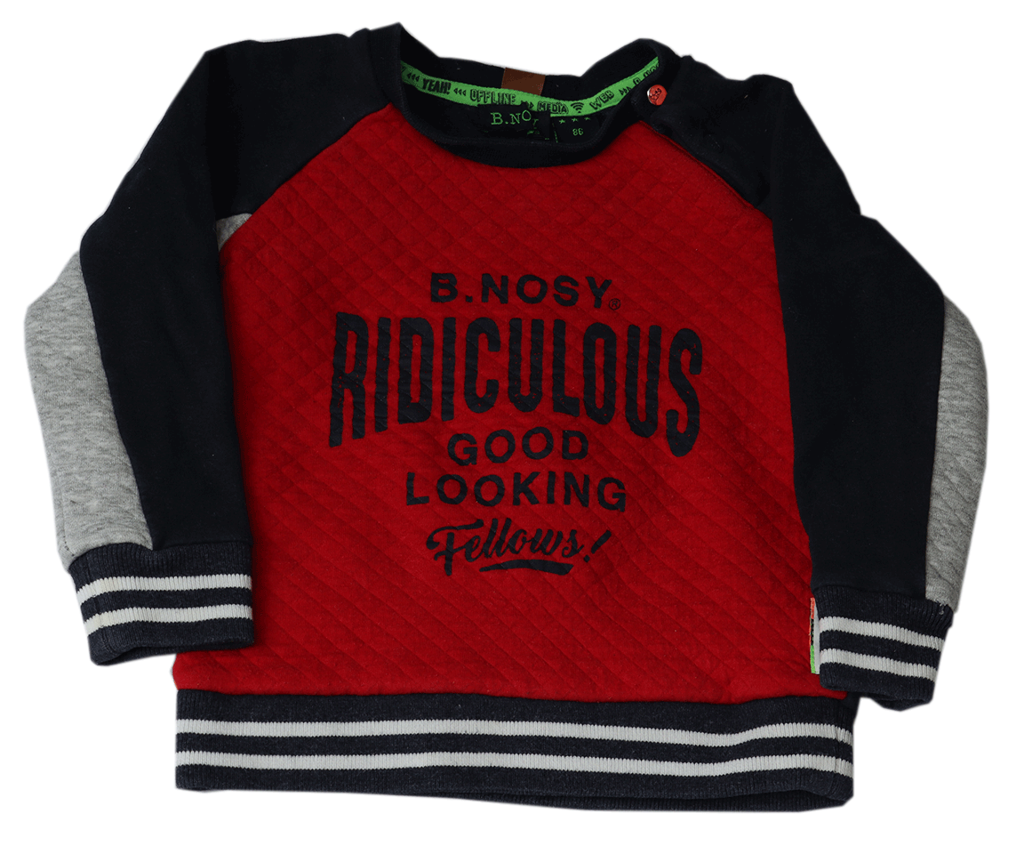 B.Nosy Ridiculous sweater rood maat 86