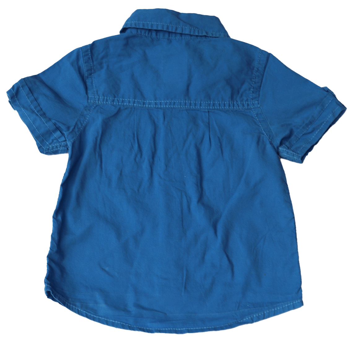 Hema overhemd fel blauw maat 86-92 achterkant