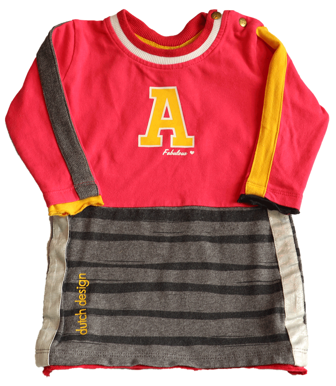 Ninni Vi jurk 'A' in maat 74 heeft een aansluitend model en is gemaakt van hoogwaardige kwaliteit katoen en voelt comfortabel aan op de huid.