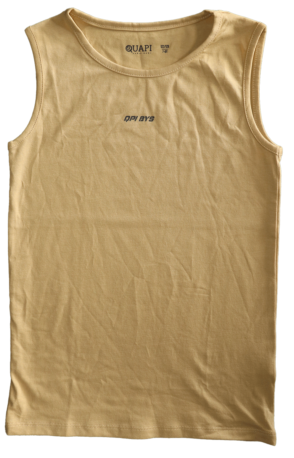 Quapi Tanktop in maat 122. Mooie en rustige effen kleur die leuk te combineren is maar ook super comfortabel om zo te dragen in de warm zomer.