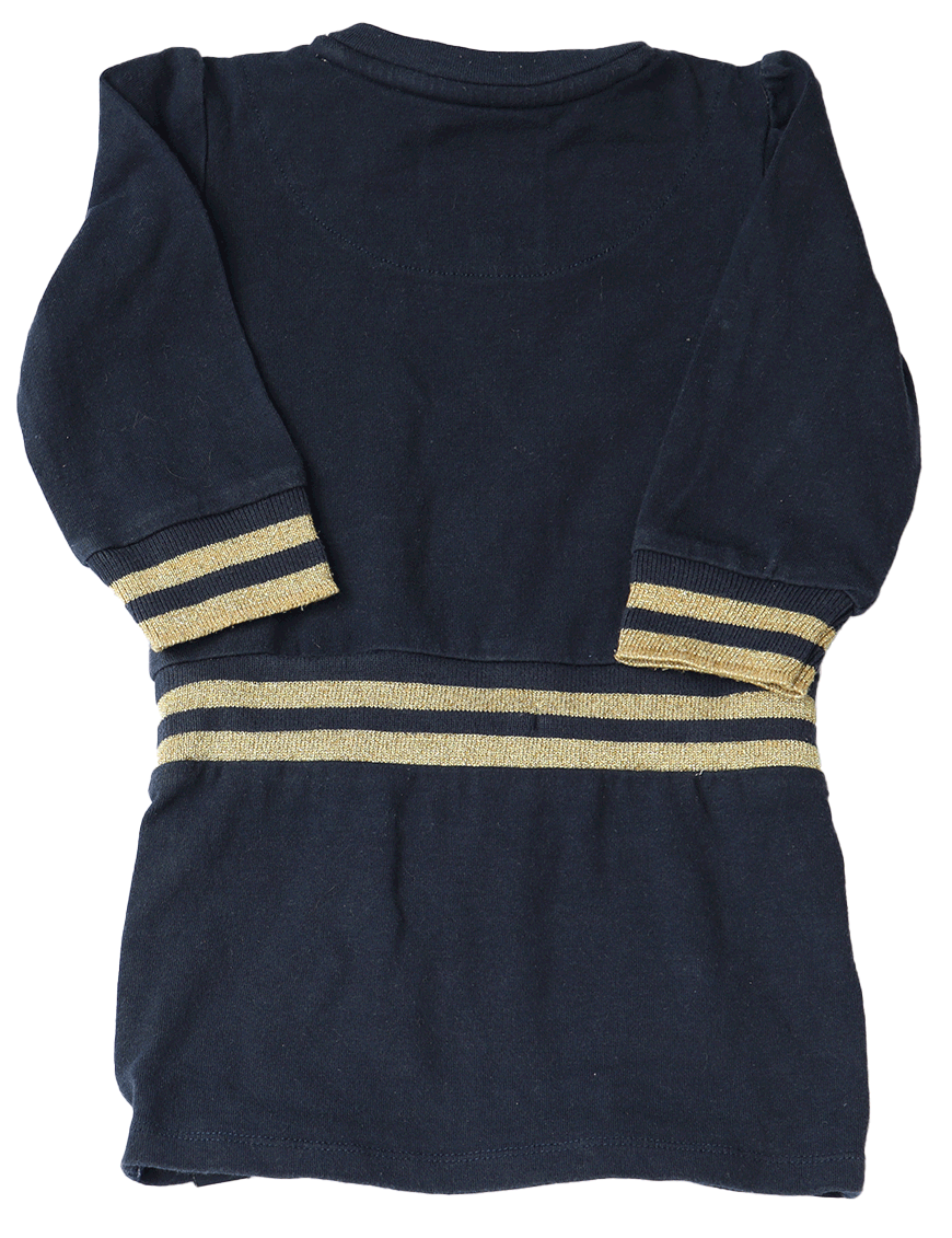 Z8 Sweater jurk newborn in de kleuren blauw met goud, maat 68 - Main Image
