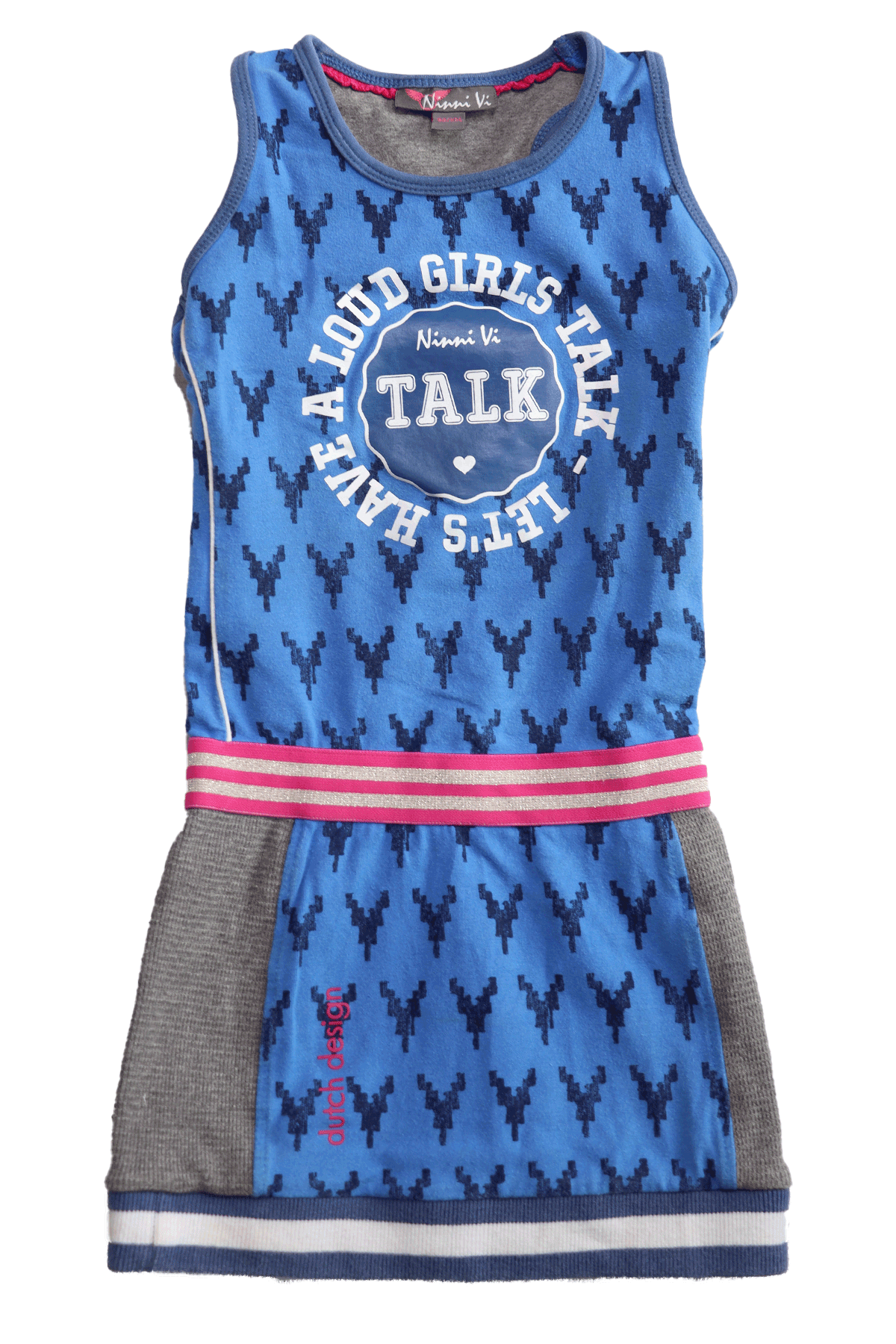 Ninni Vi jurk mouwloos, het welk bekende Dutch Design. Deze jurk heeft een mooie blauwe kleur en is met zijn mouwloze model perfect voor de zomer.