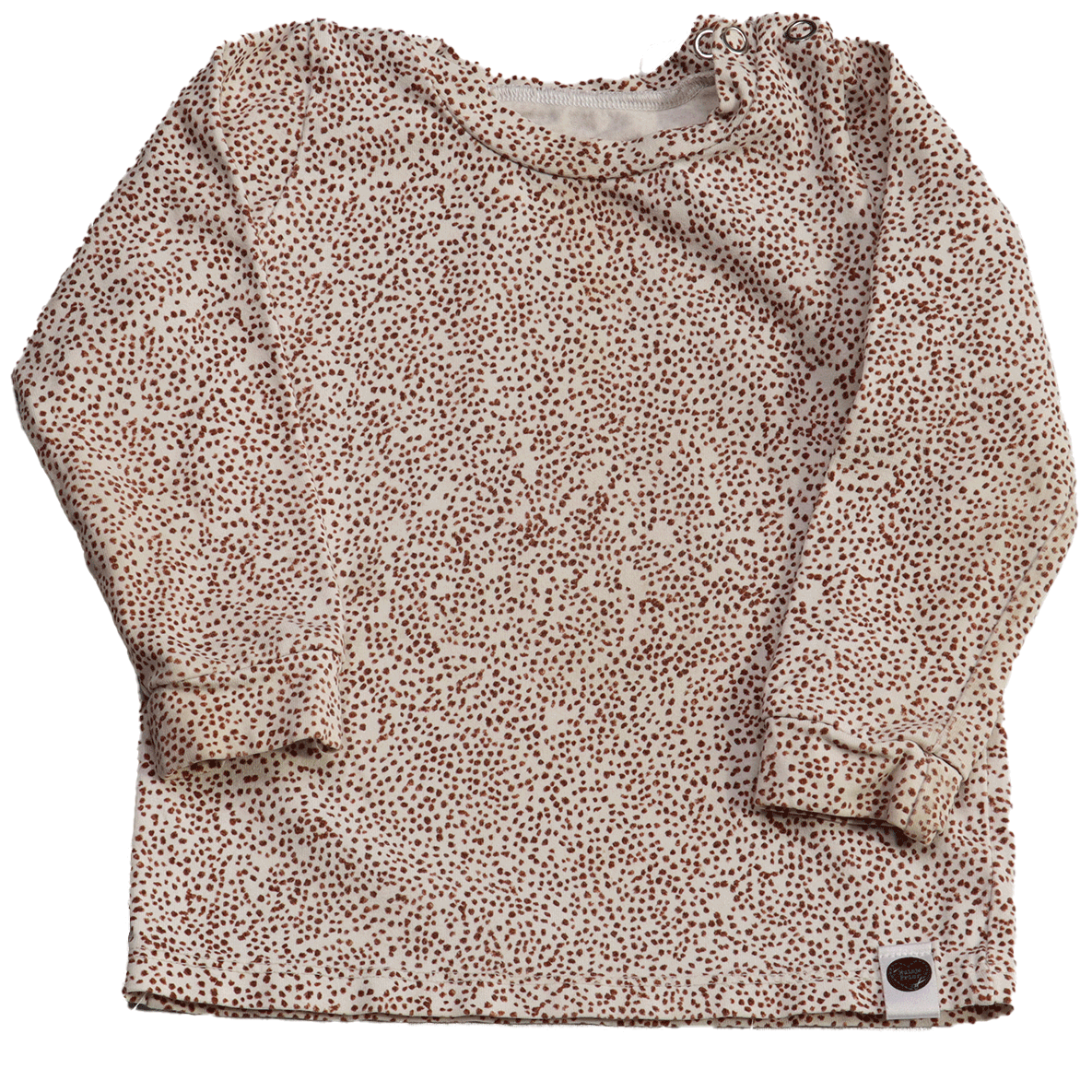 Huisje Prior longsleeve is een handmade product gemaakt van duurzaam en kwalitatief hoogwaardig materiaal. Het shirt voelt stevig en soepel aan. Maat 86.