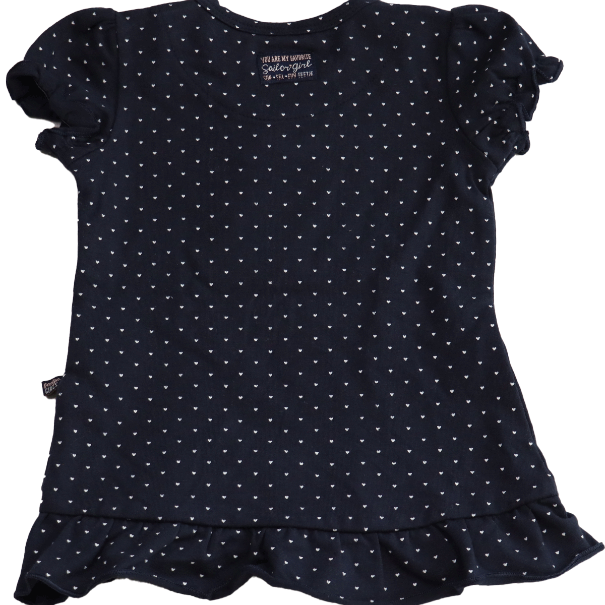 Feetje zomerjurk achterkant navy maat 62. Een super schattige en stijlvolle jurk die geschikt is voor iedere gelegenheid: een feestje, dagje uit of lekker thuis.