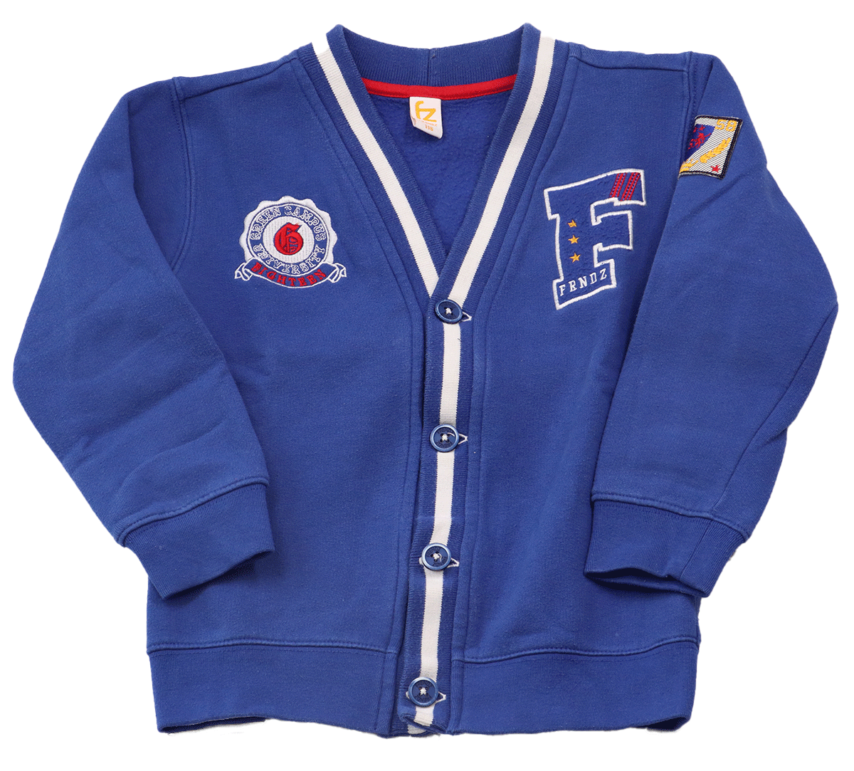 Frendz Heroes vest in maat 116 is een leuke aanschaf die de garderobe van je kleine man goed aanvult. Het voelt zacht en lekker warm.