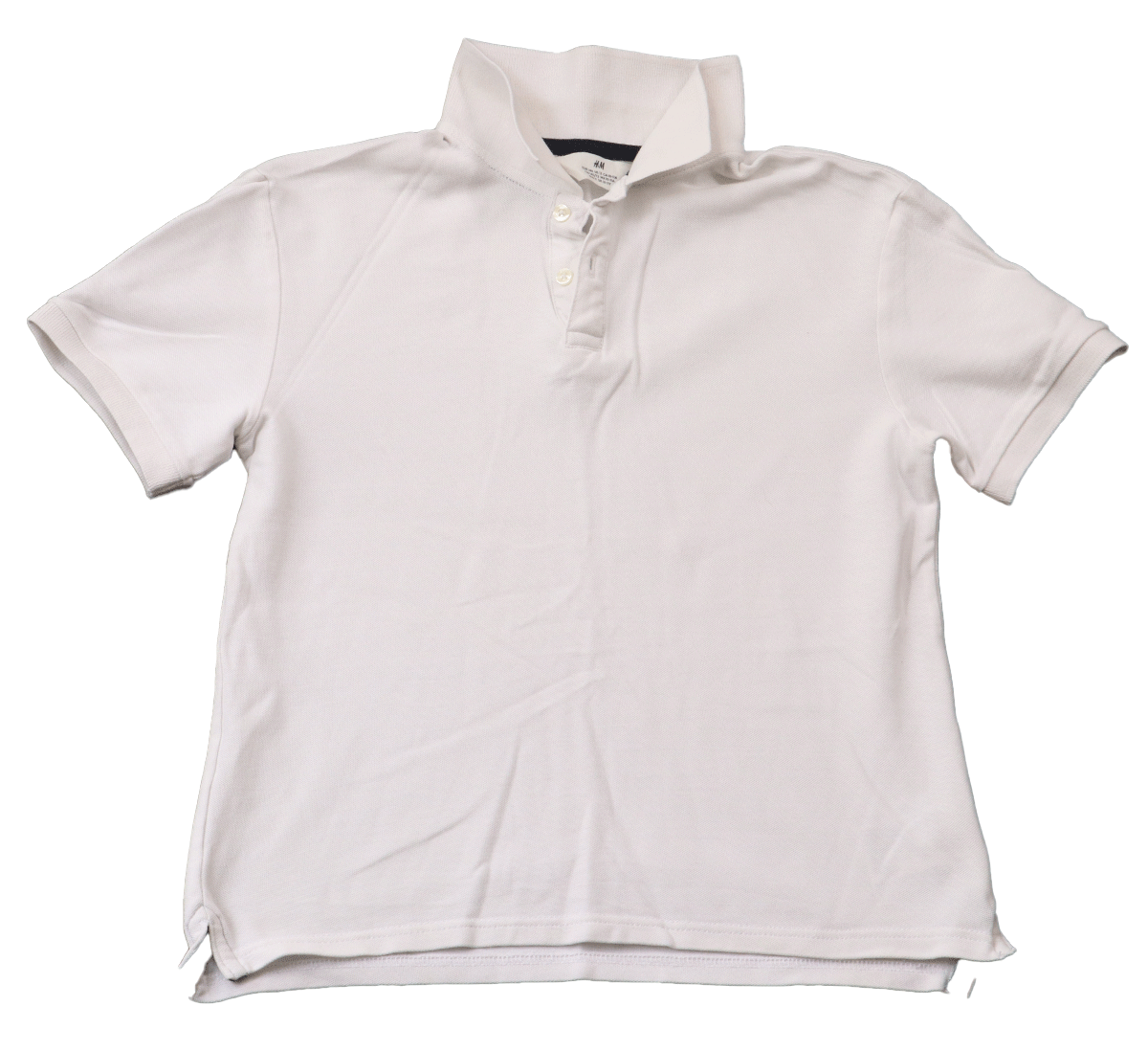 H&M wit Poloshirt draagt maat 146. Dit polo T-shirt is een echte musthave voor de garderobe van je zoon. Een stijlvol en duurzame aankoop.