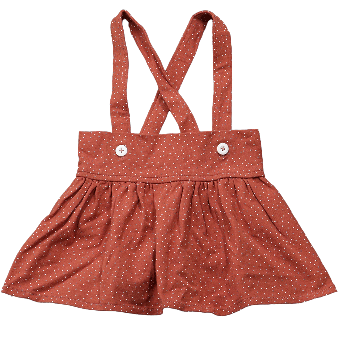 Handmade jurkje met stippen in newborn maat 56. Dit prachtige stijlvolle exemplaar is uniek en ontworpen door: Handmade with love.