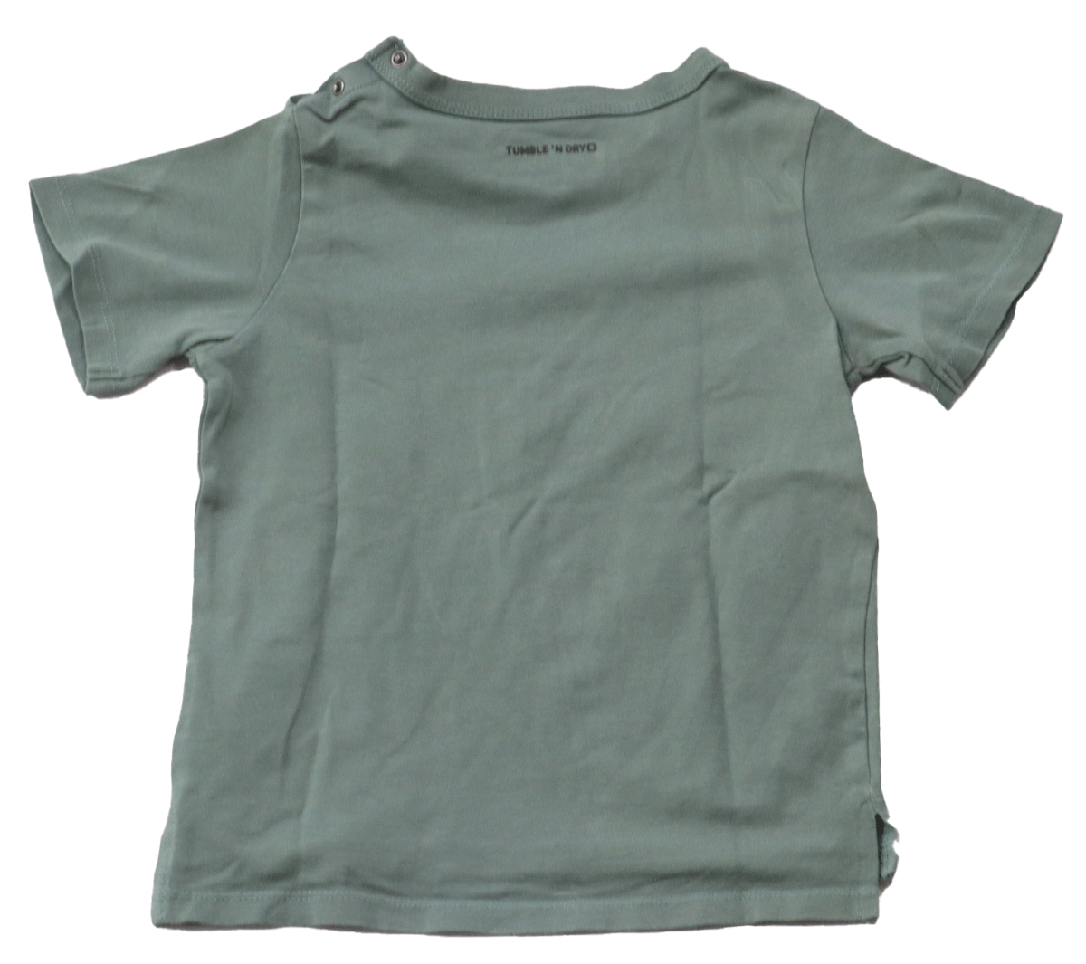 Tumble'n Dry boring t-shirt (achterkant) voor jongens in maat 98. Dit shirt heeft een mooie donker groene pastel kleur die perfect past bij de stoere tekst.