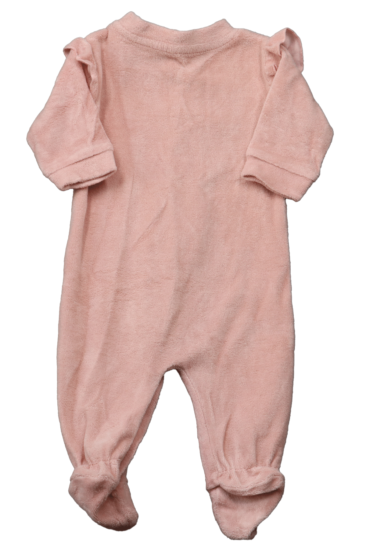 Boxpakje zacht roze (achterkant) in maat 56. Een mooi pyjamapakje in een mooi zacht oud roze kleur. Gemaakt van zacht materiaal met drukknopen.