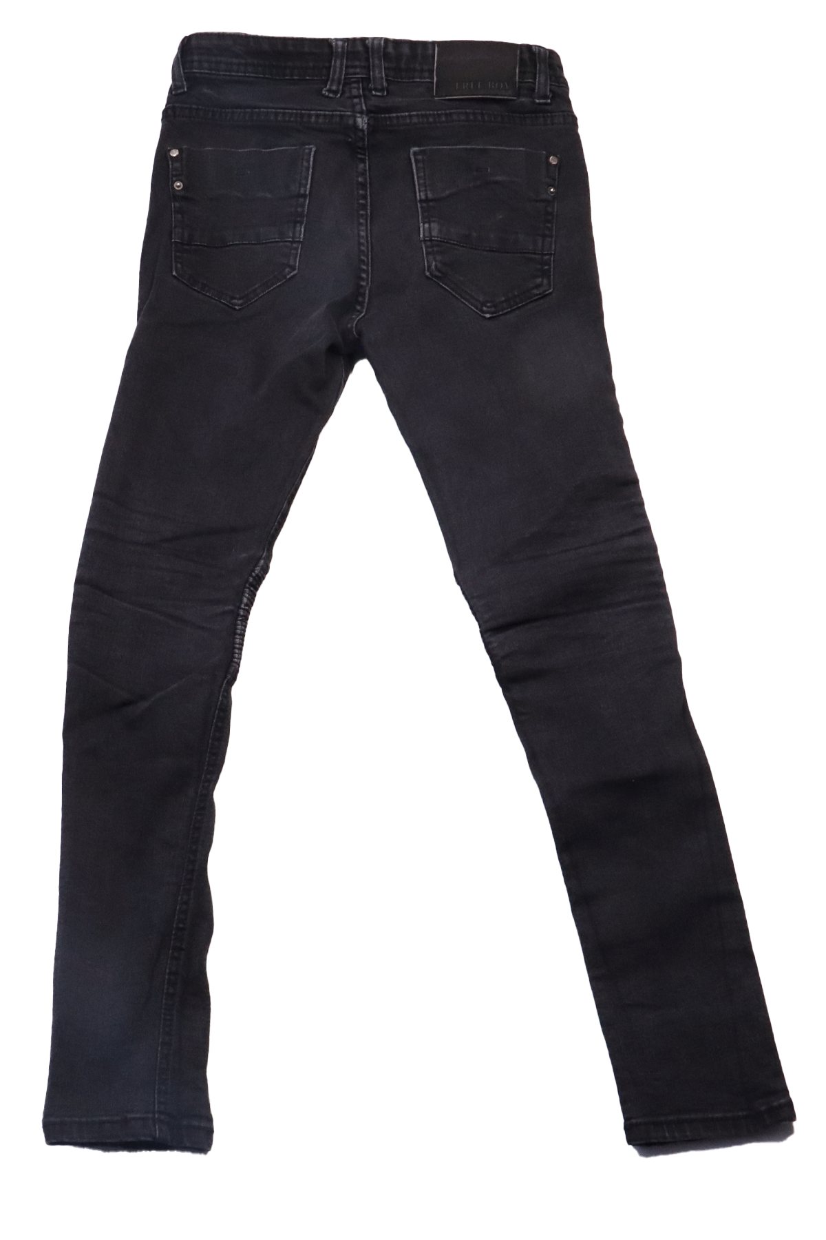 Freeboy jeans (achterkant), voor meiden in maat 152 heeft een skinny fit pasvorm, wat zorgt voor een moderne en aansluitende look. Trendy en comfy!