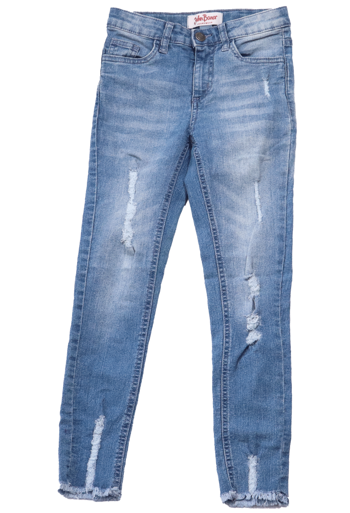 John Baner spijkerbroek gerafeld