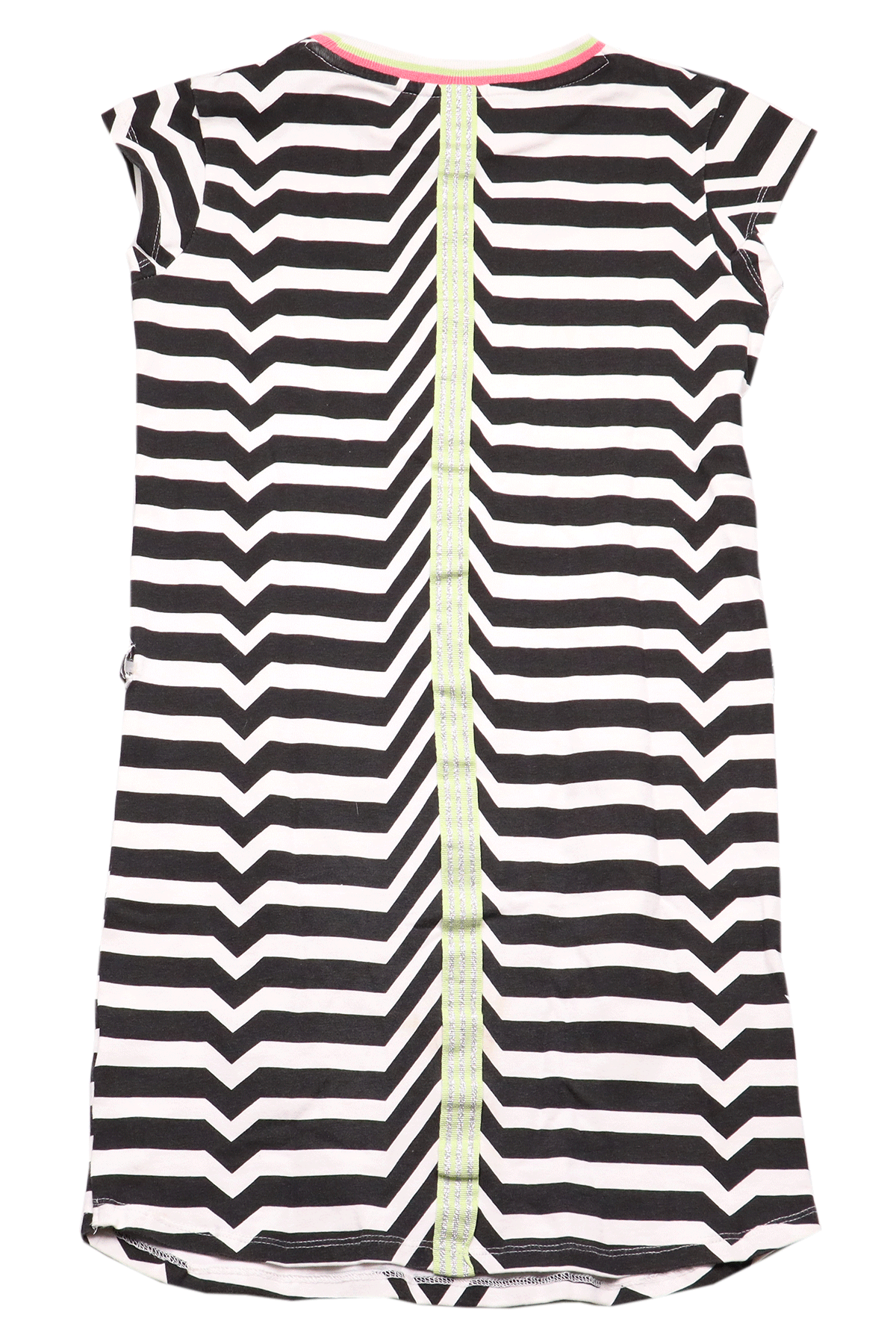 Quapi jurk zwart/wit gestreept