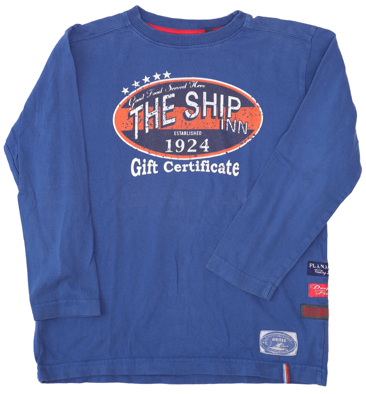 MinikidsLongsleeveBlauwWitOranjeMaat128-134