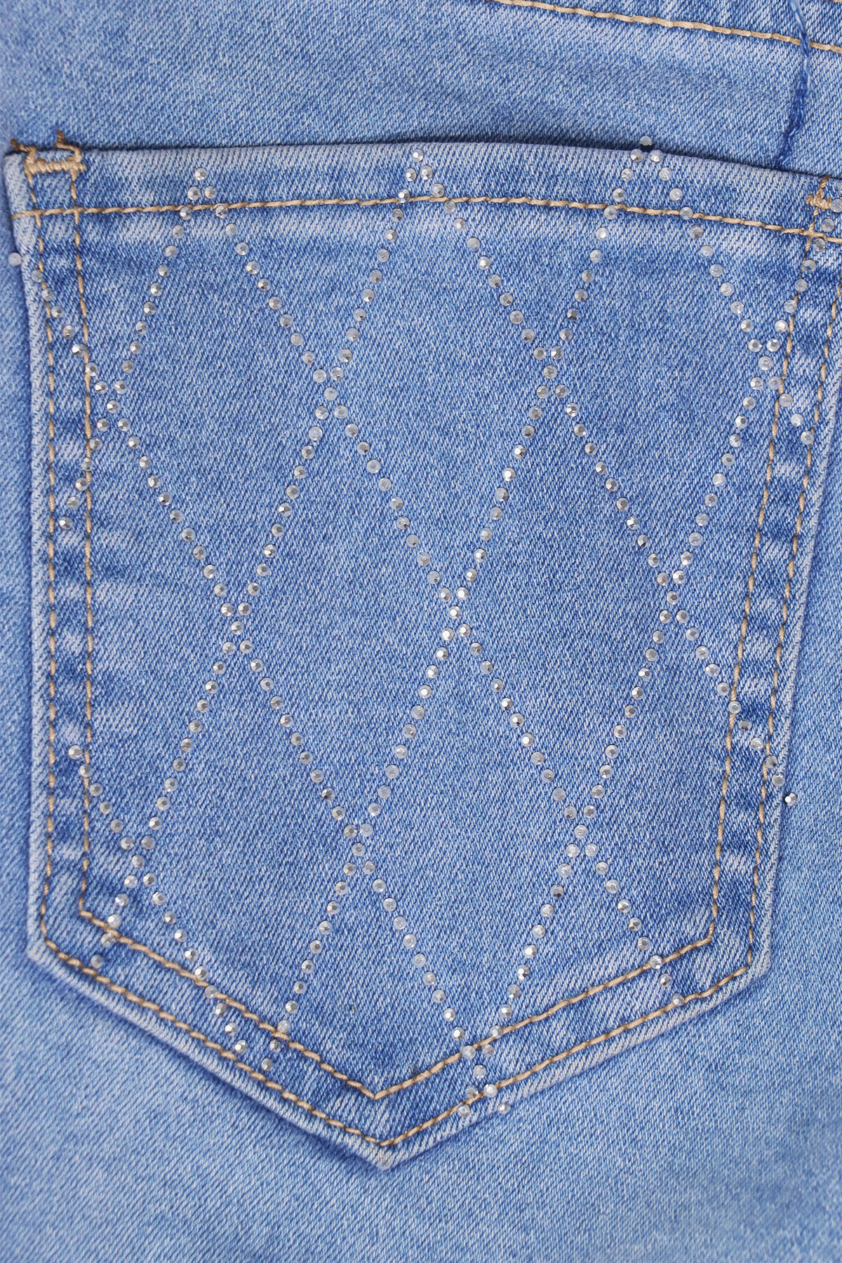 MyBestiniDenimJeansDiamantjesBlauwMaatS-36AchterkantCloseUp