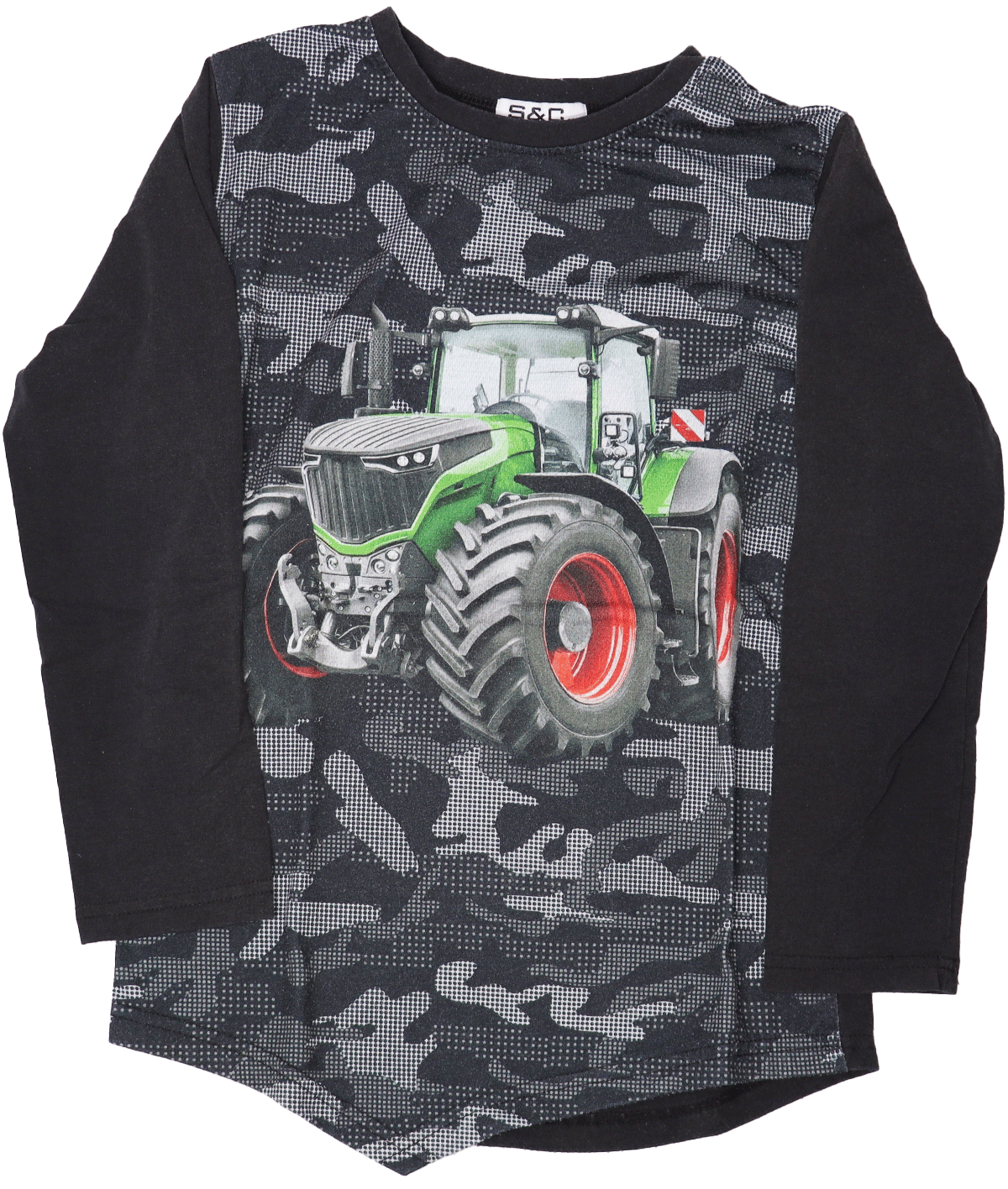 Scamps&BoysLongsleeveTraktorZwartMeerkleurigMaat140-146